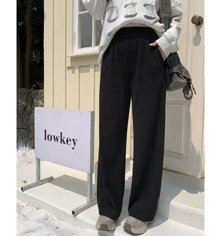 High Rise Corduroy Wide Leg Pants Product Image