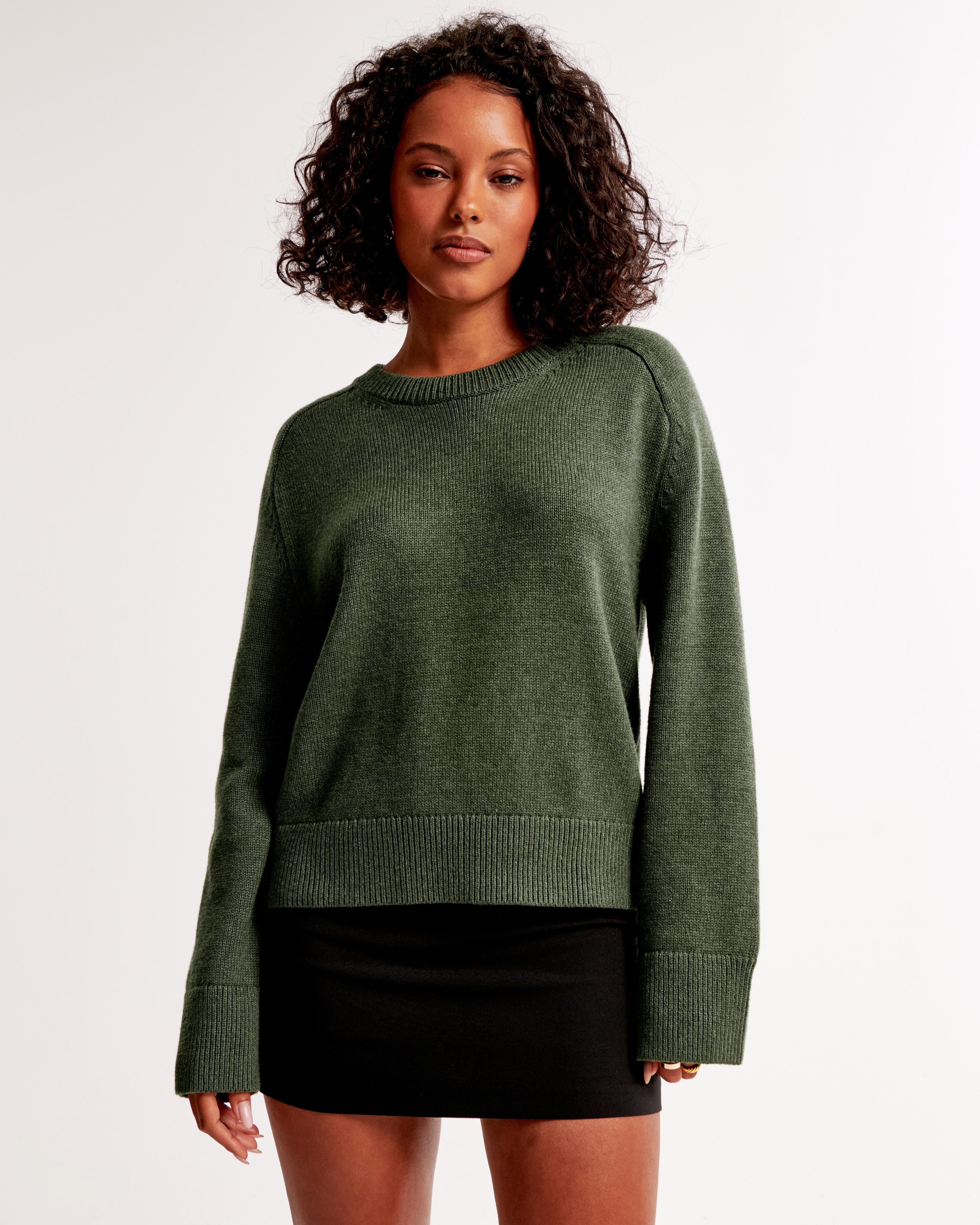 The A&F Madeline Cotton-Blend Crew Sweater Product Image