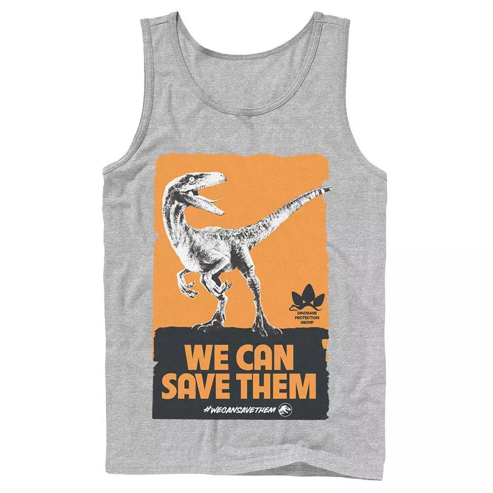 Men's Jurassic World We Can Save Them Poster Tank Top,  Product Image