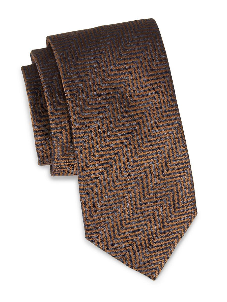 Mens Silk Geometric Tie Product Image