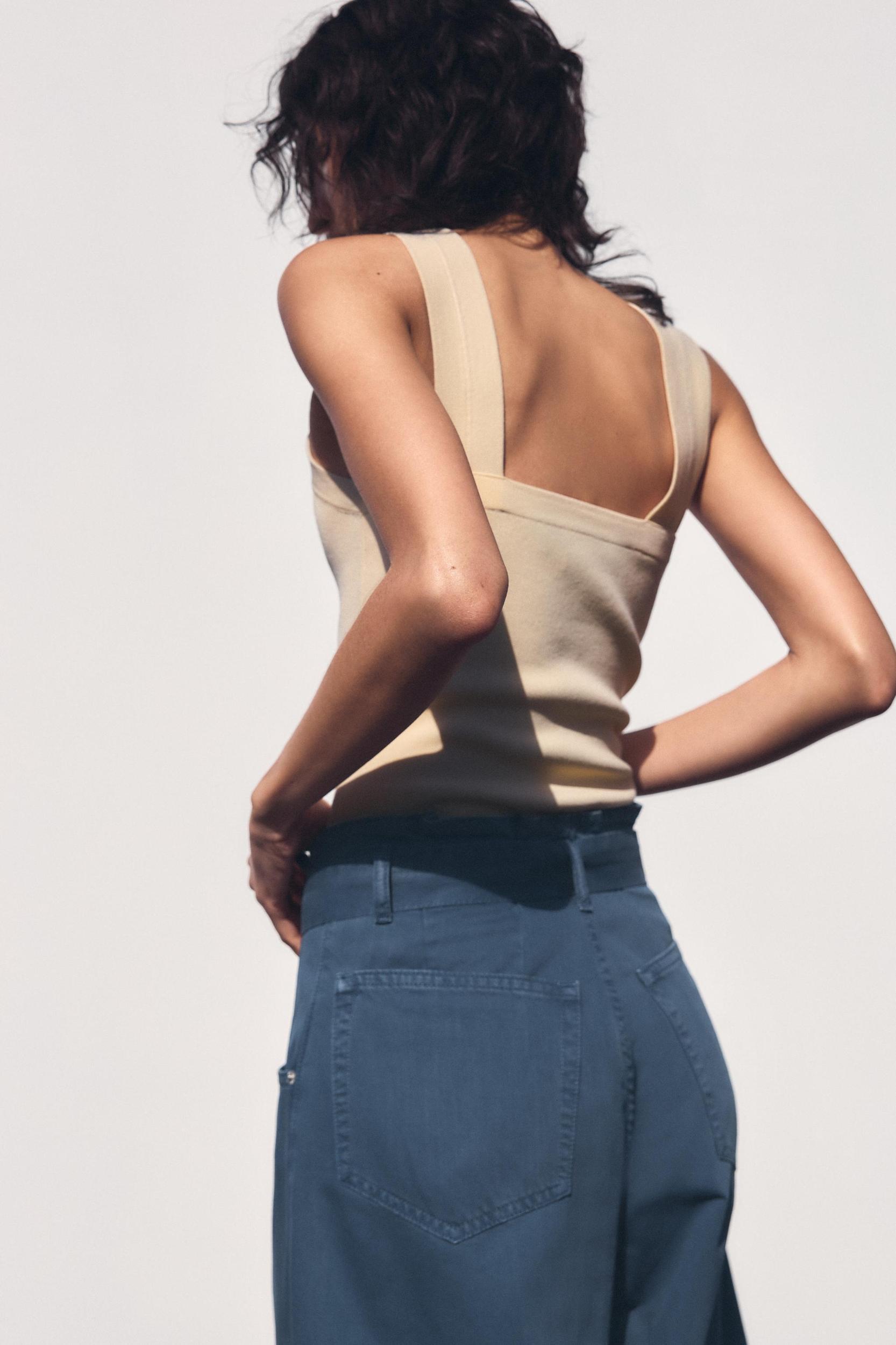 WIDE STRAP KNIT TOP Product Image