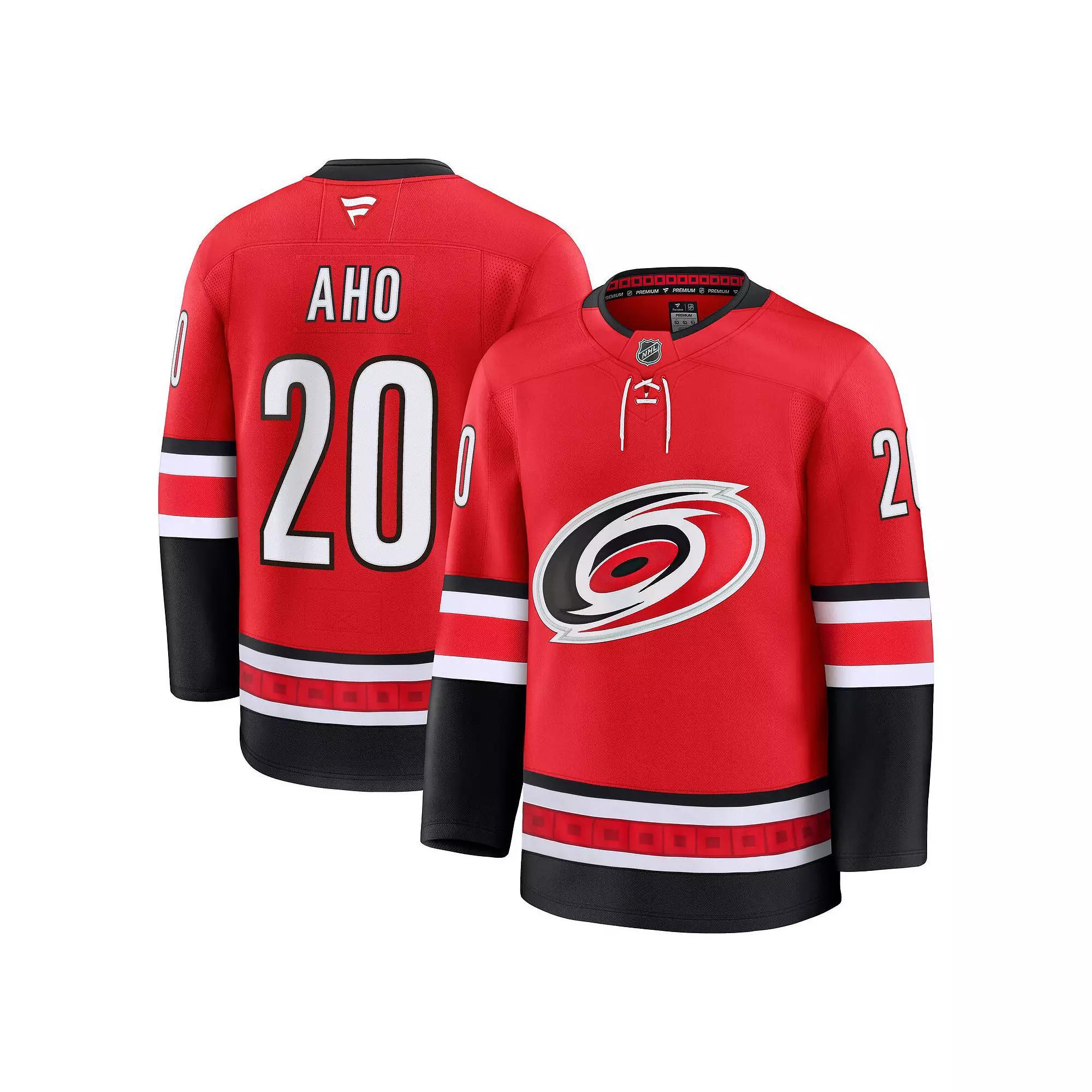 Men's Fanatics Sebastian Aho Red Carolina Hurricanes Alternate Premium Jersey, Size: 44 Product Image