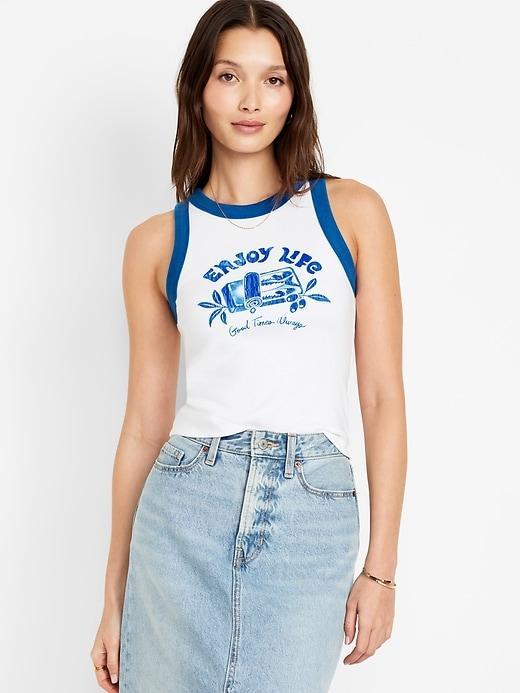 Graphic Crop Tank Top Product Image