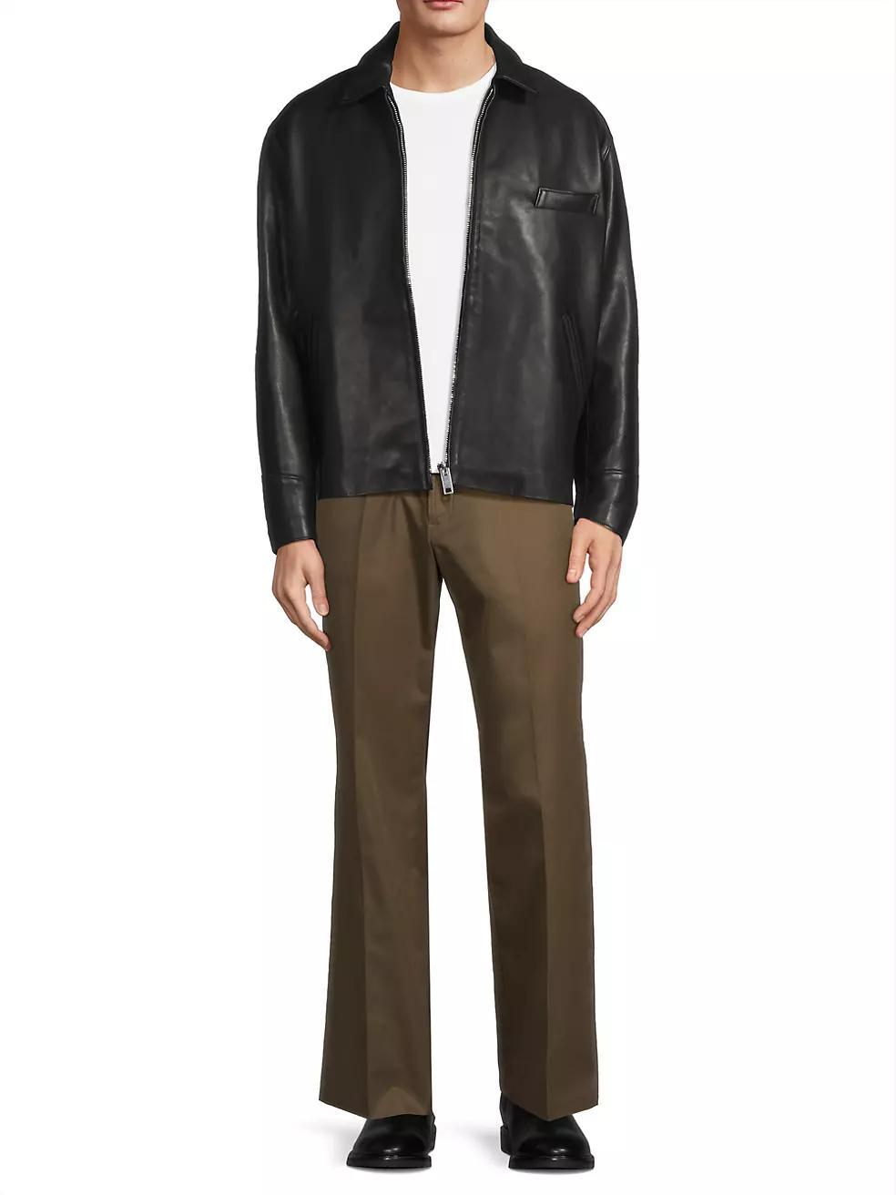 Rider Relaxed Leather Jacket Product Image