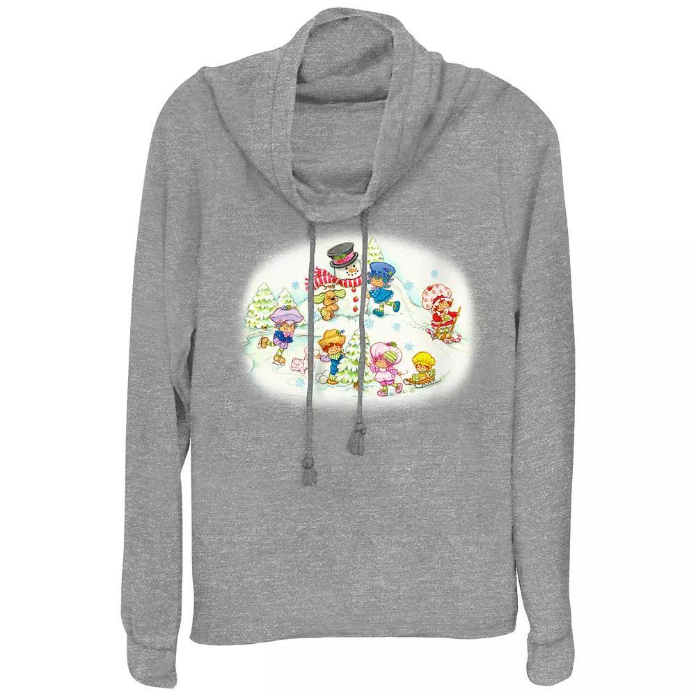 Women's Strawberry Shortcake Winter Fun Cowlneck Graphic Lightweight Long Sleeve,  Product Image
