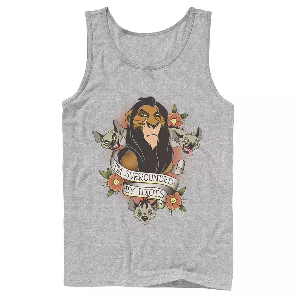 Disney's The Lion King Scar With Hyenas Men's Surrounded By Idiots Tank Top,  Product Image