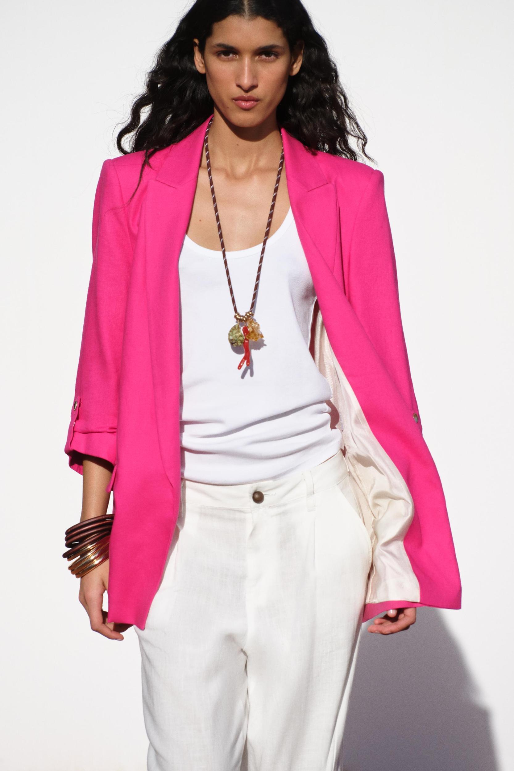 BLAZER WITH ROLLED-UP SLEEVES Product Image