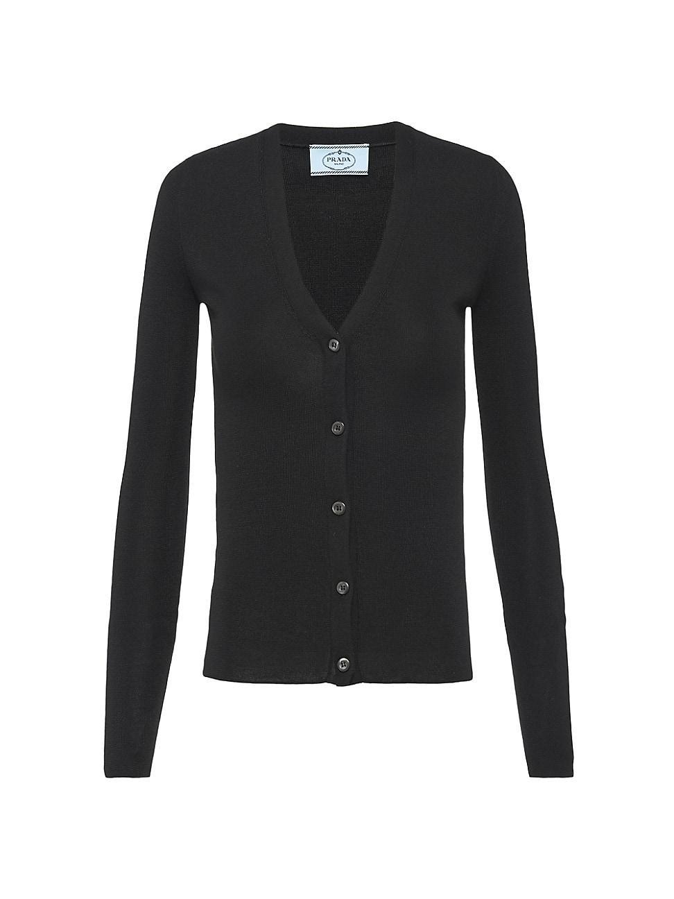 Womens Cashmere and Silk Cardigan Product Image