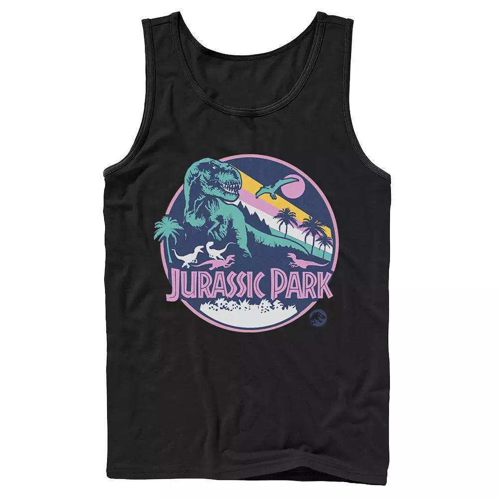 Men's Jurassic Park Retro Rex Scene Tank Top, Size: XL, Black Product Image