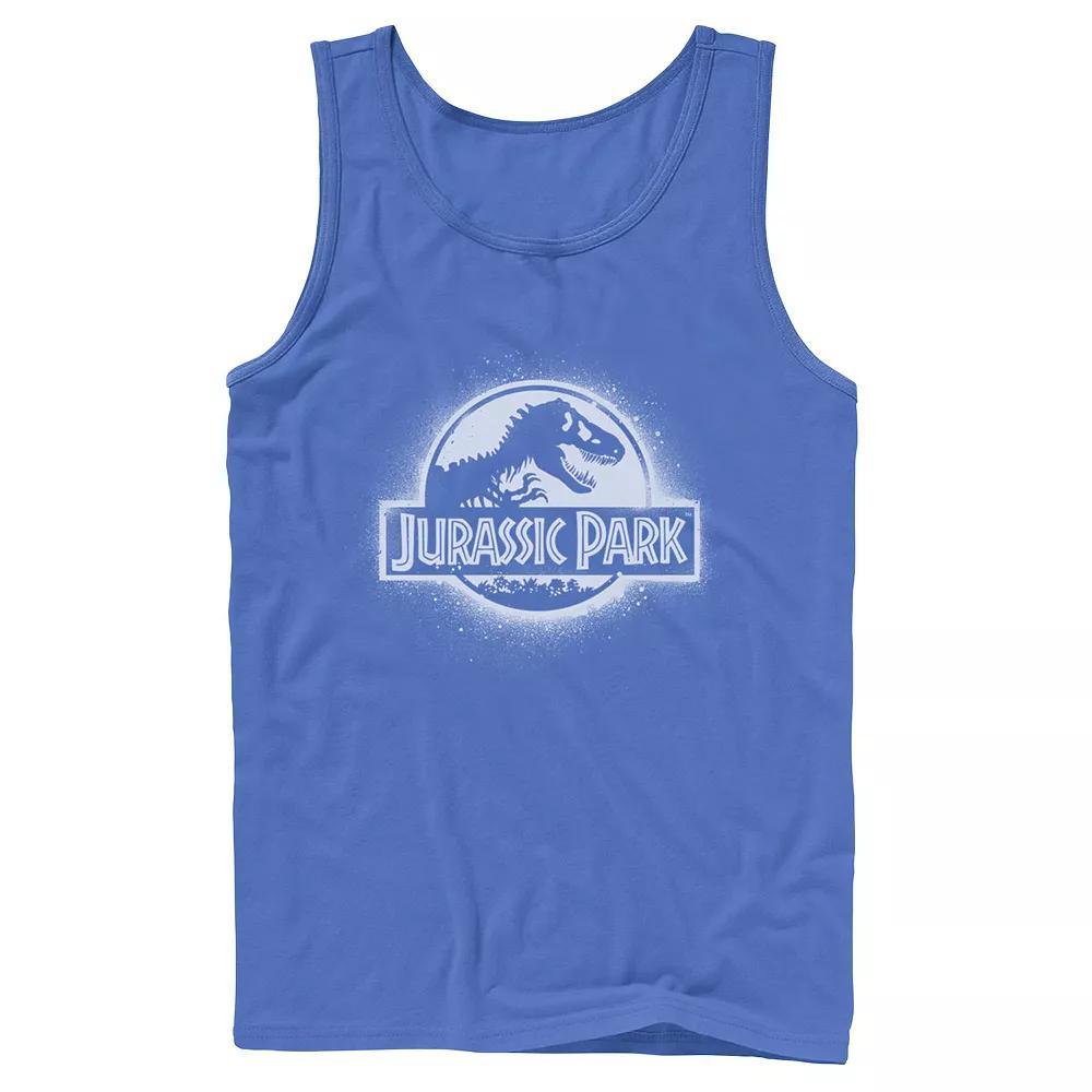 Men's Jurassic Park Neon Gradient Scene Tank Top,  Product Image