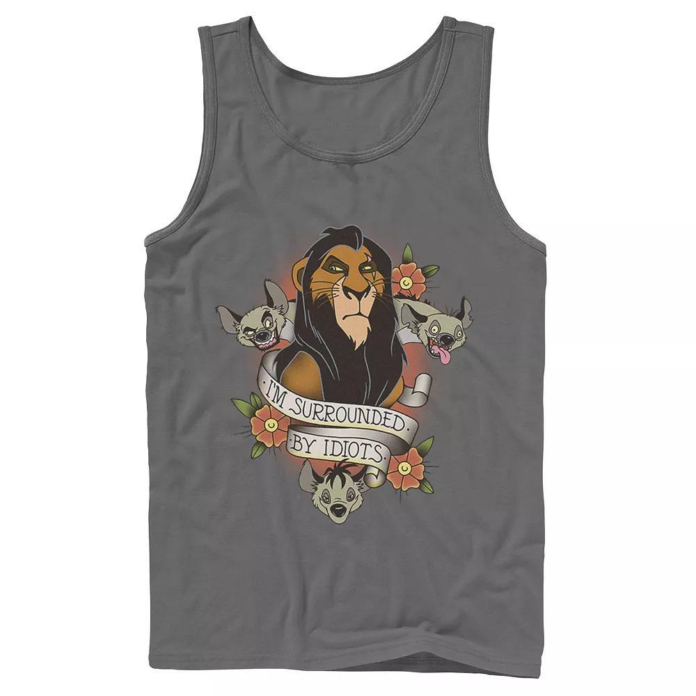 Disney's The Lion King Scar With Hyenas Men's Surrounded By Idiots Tank Top,  Product Image