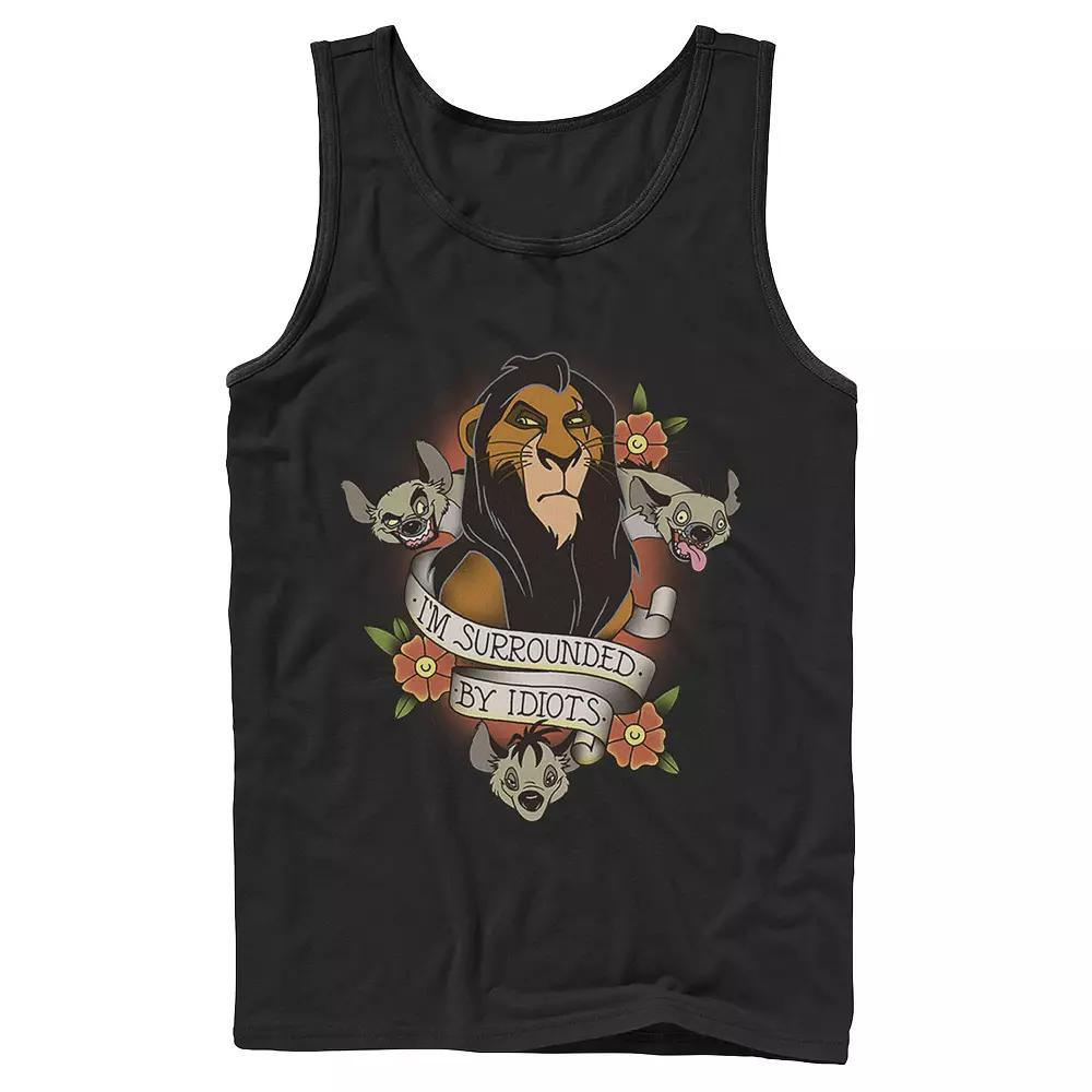 Disney's The Lion King Scar With Hyenas Men's Surrounded By Idiots Tank Top,  Product Image