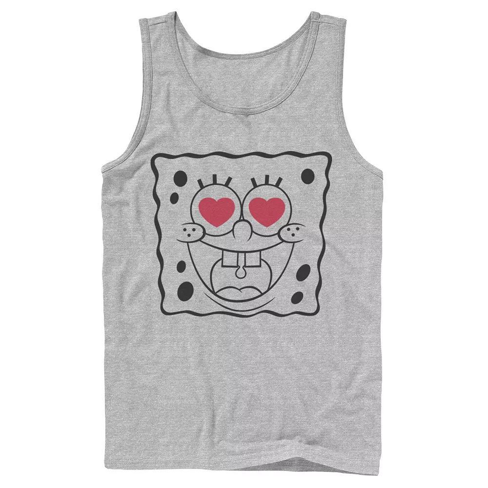 Men's Nickelodeon SpongeBob SquarePants Heart Eyes Line Art Tank Top,  Product Image