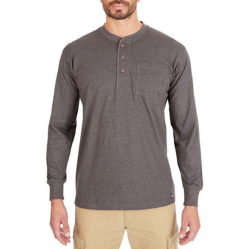 Mens Smiths Workwear Regular-Fit Sherpa Bonded Thermal Henley Pullover Product Image