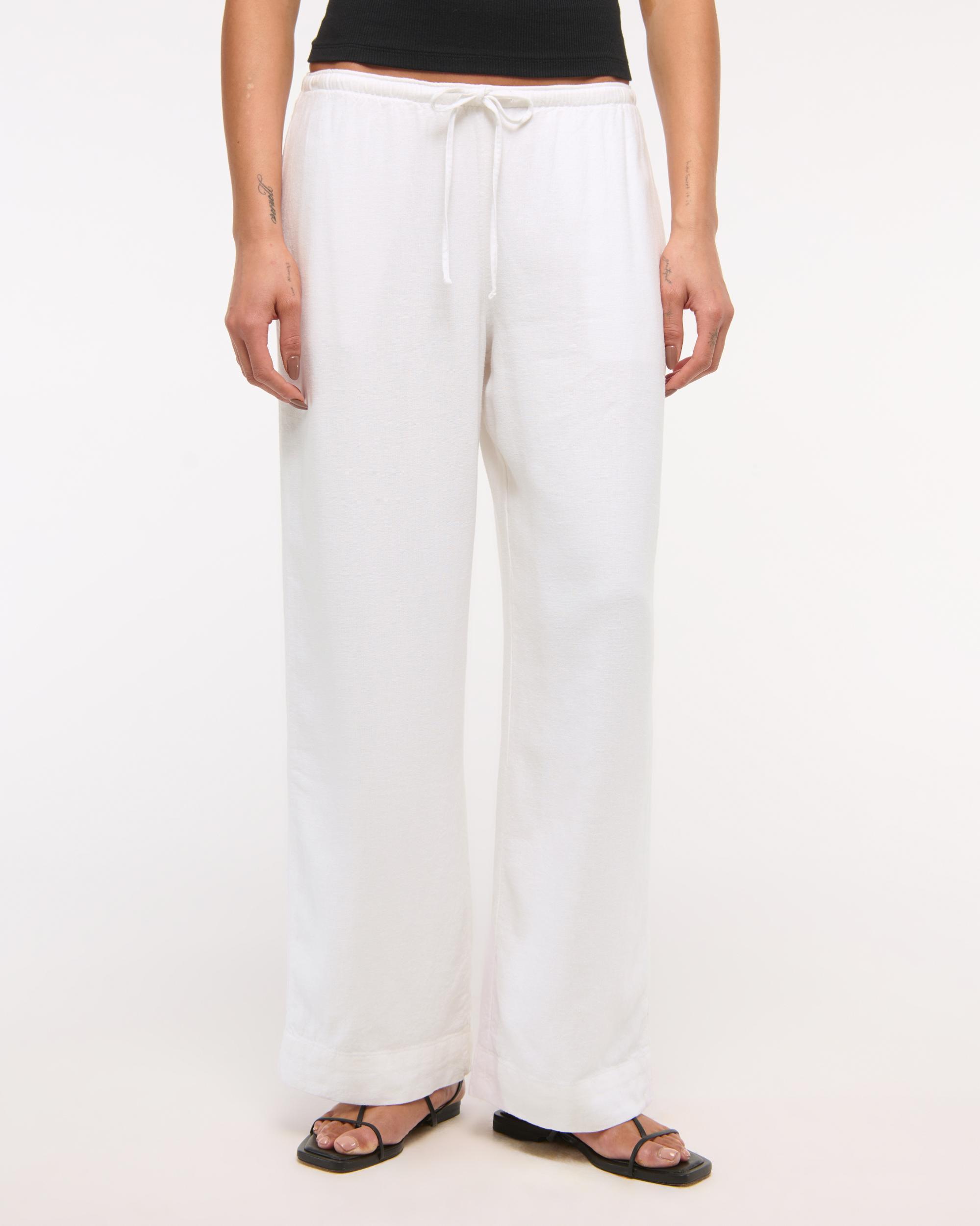 Linen-Blend Pull-On Pant Product Image