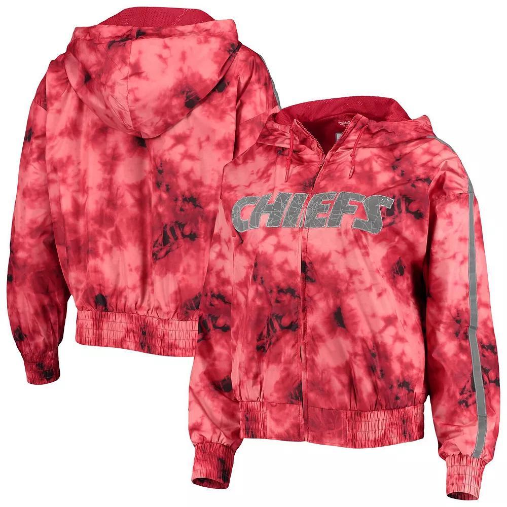 Women's Mitchell & Ness Red Kansas City Chiefs Galaxy Full-Zip Windbreaker Hoodie Jacket, Size: XS Product Image