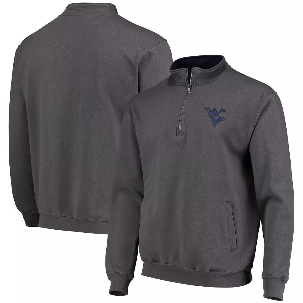 Men's Colosseum Charcoal West Virginia Mountaineers Tortugas Logo Quarter-Zip Jacket,  Product Image