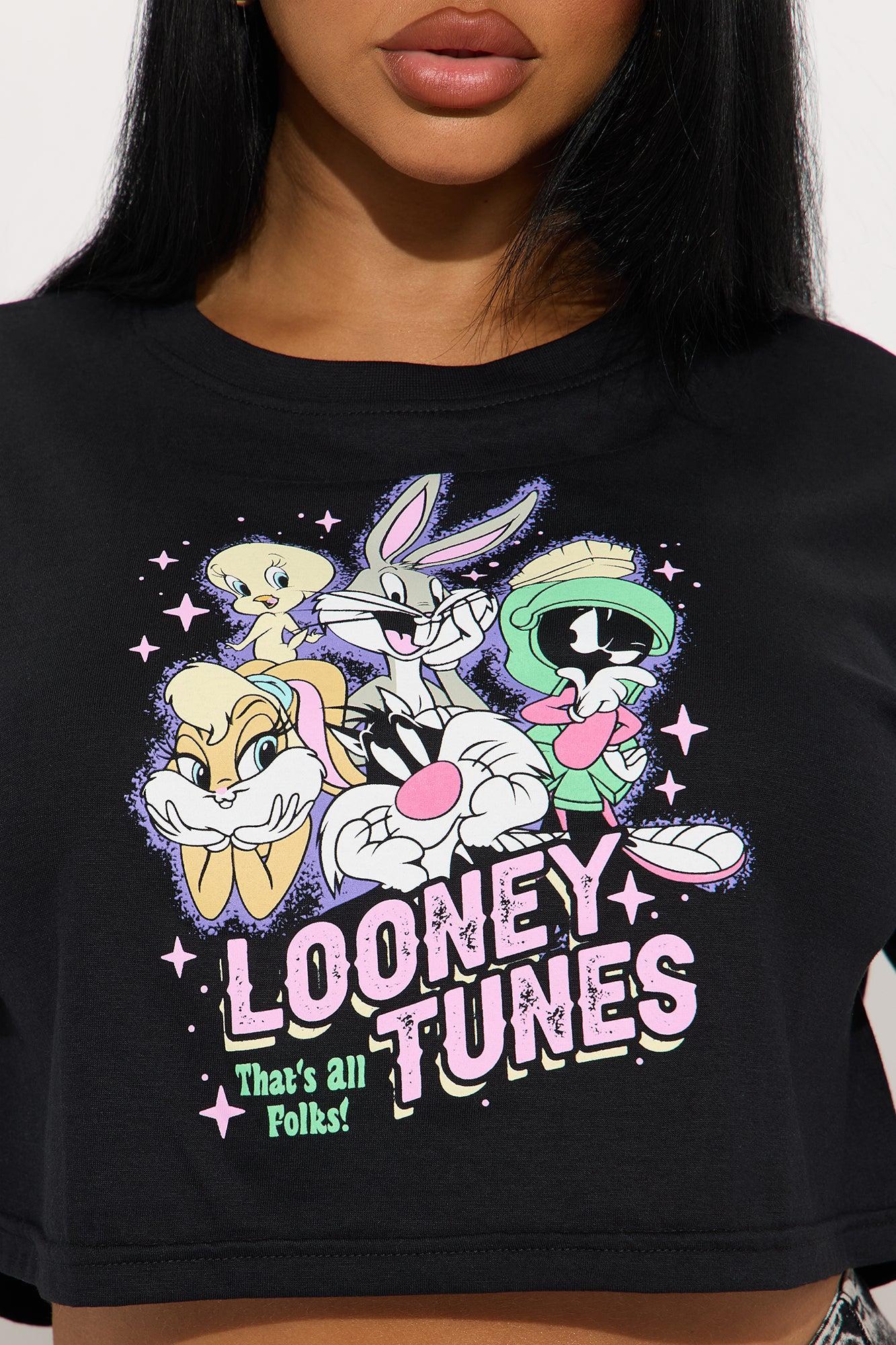 Looney Tunes Cropped Tee - Black Female Product Image