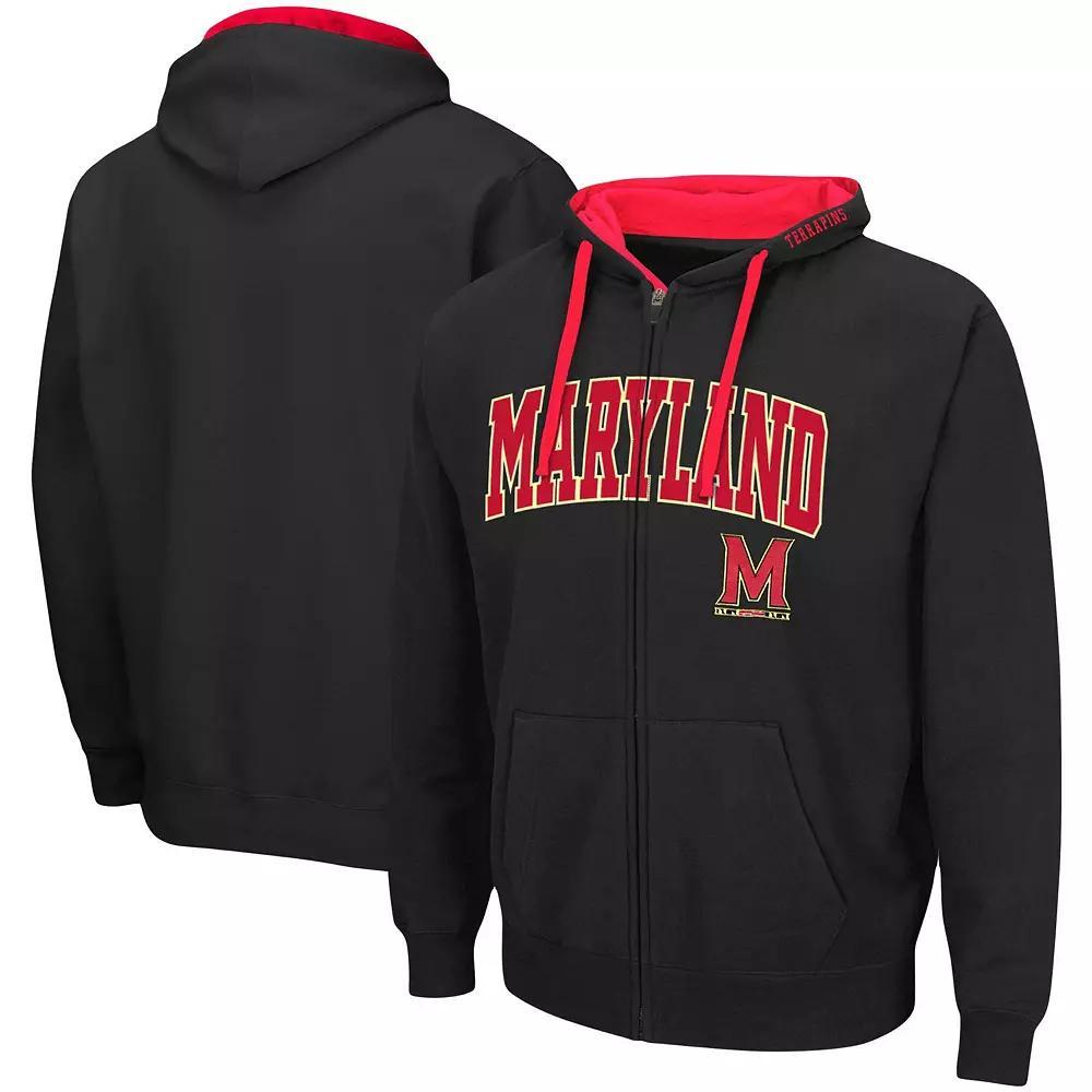Men's Colosseum Black Maryland Terrapins Big & Tall Full-Zip Hoodie, Size: XLT Product Image