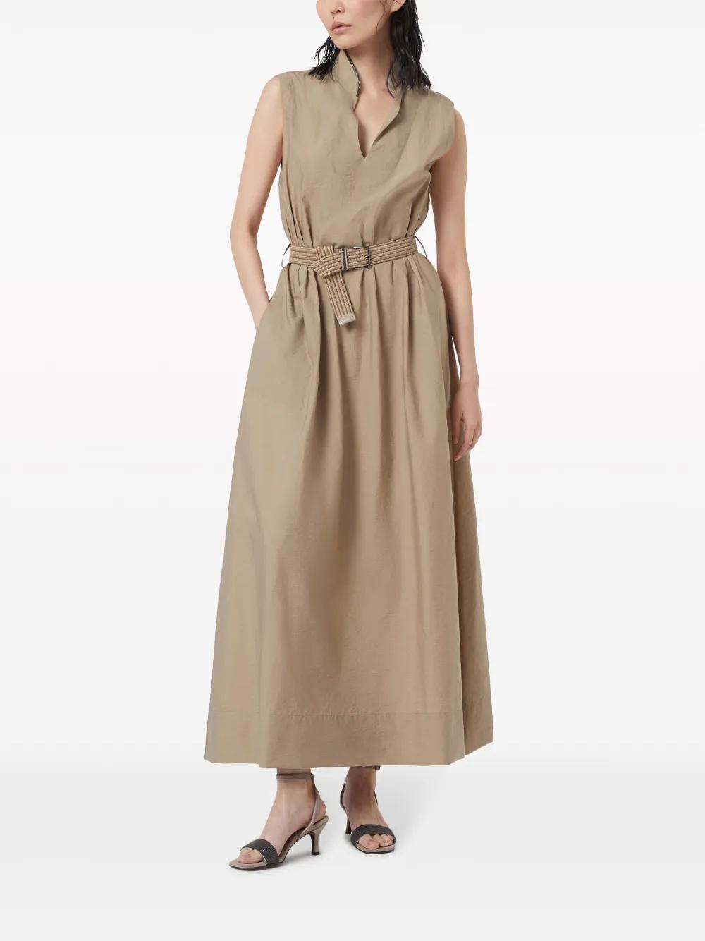 belted sleeveless maxi dress Product Image