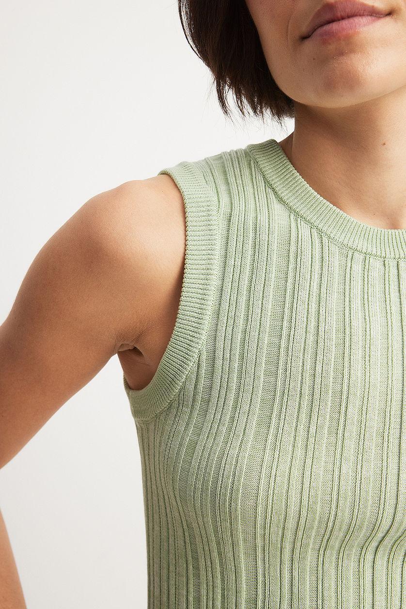 Knitted Ribbed Sleeveless Top Product Image