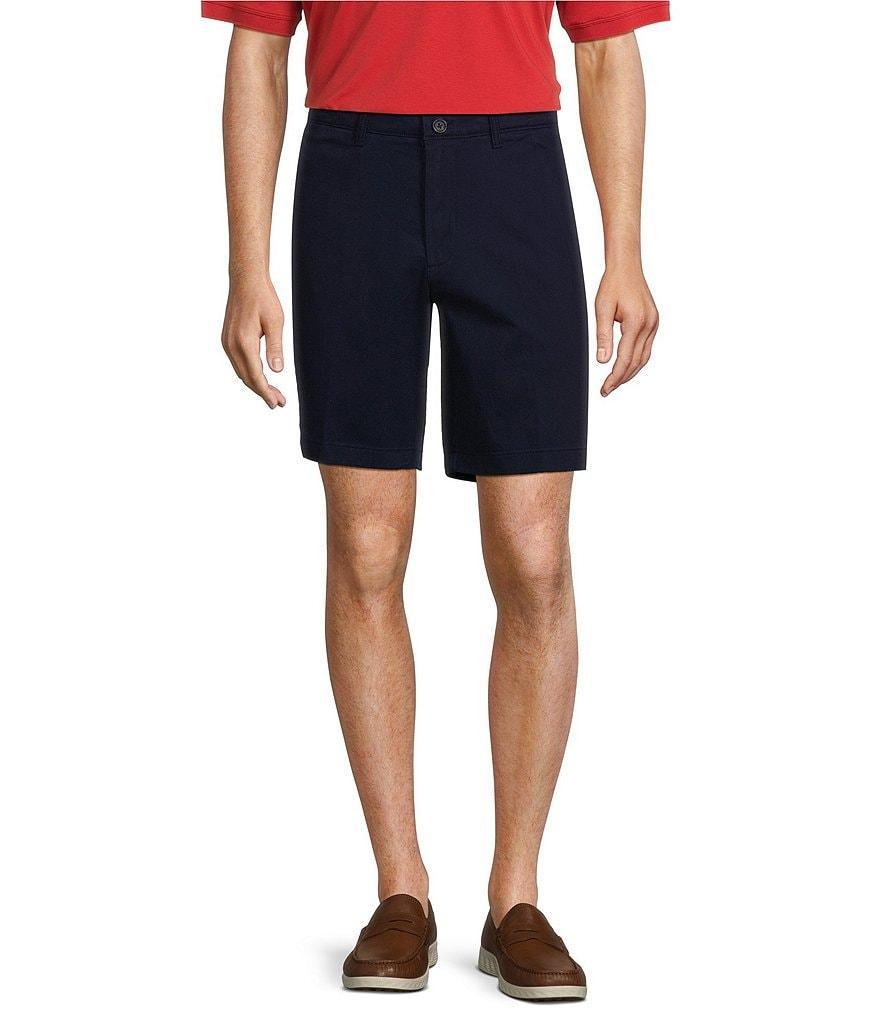 Roundtree & Yorke The Cloud Collection 9#double; Flat Front Washed Chino Shorts Product Image