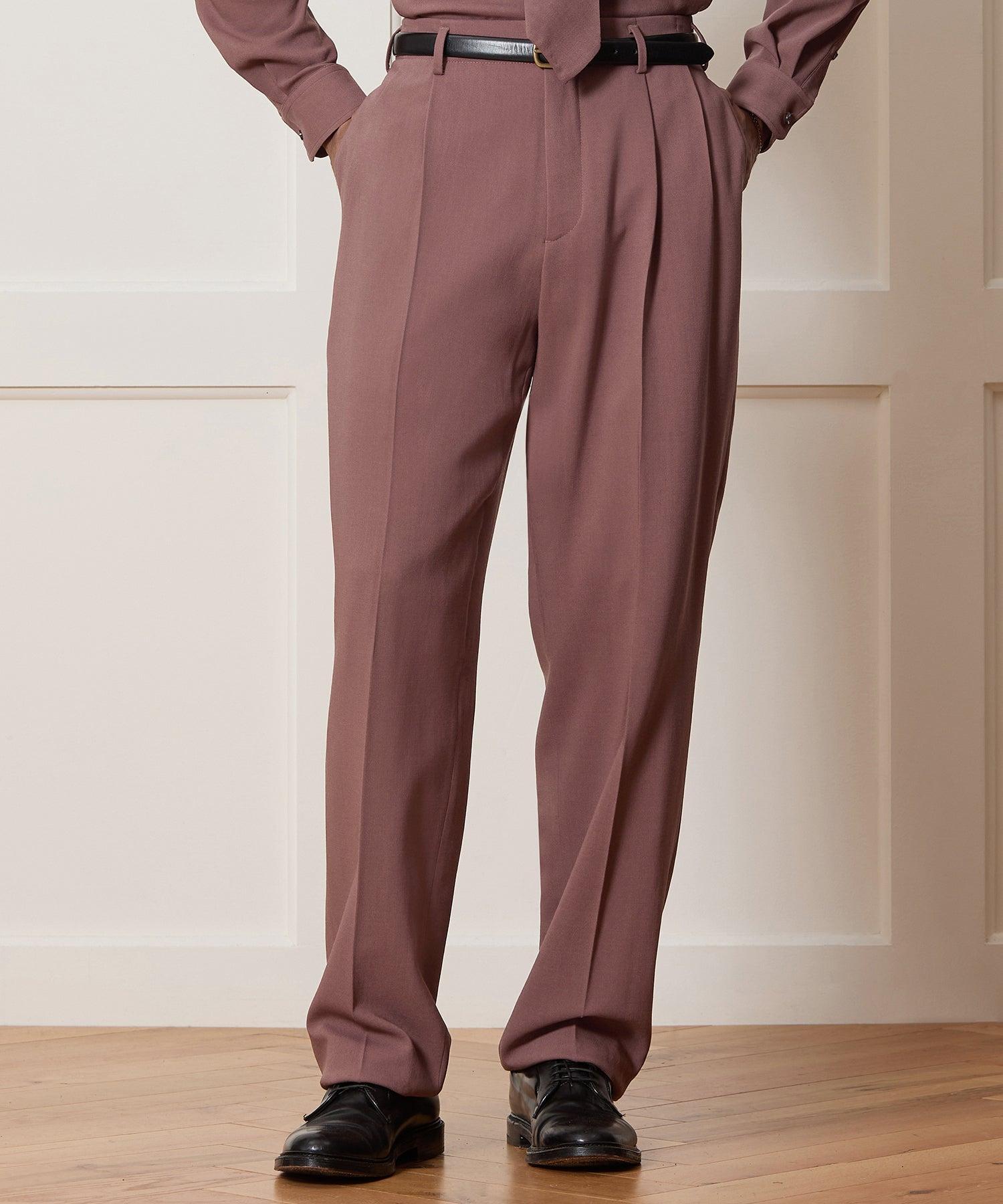 Italian Heathered Cotton Side Tab Trouser Product Image