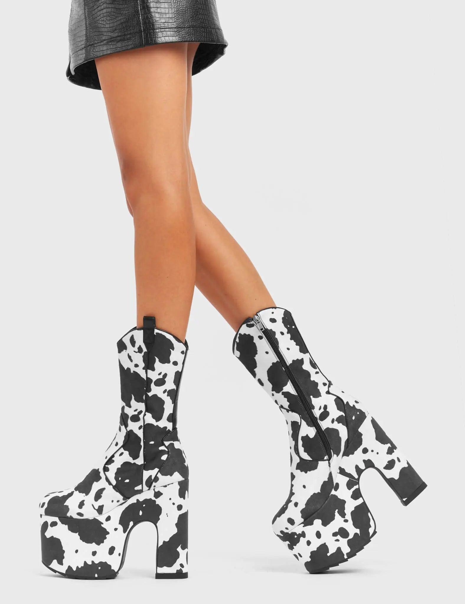 Cowbell Chunky Platform Calf Boot Product Image