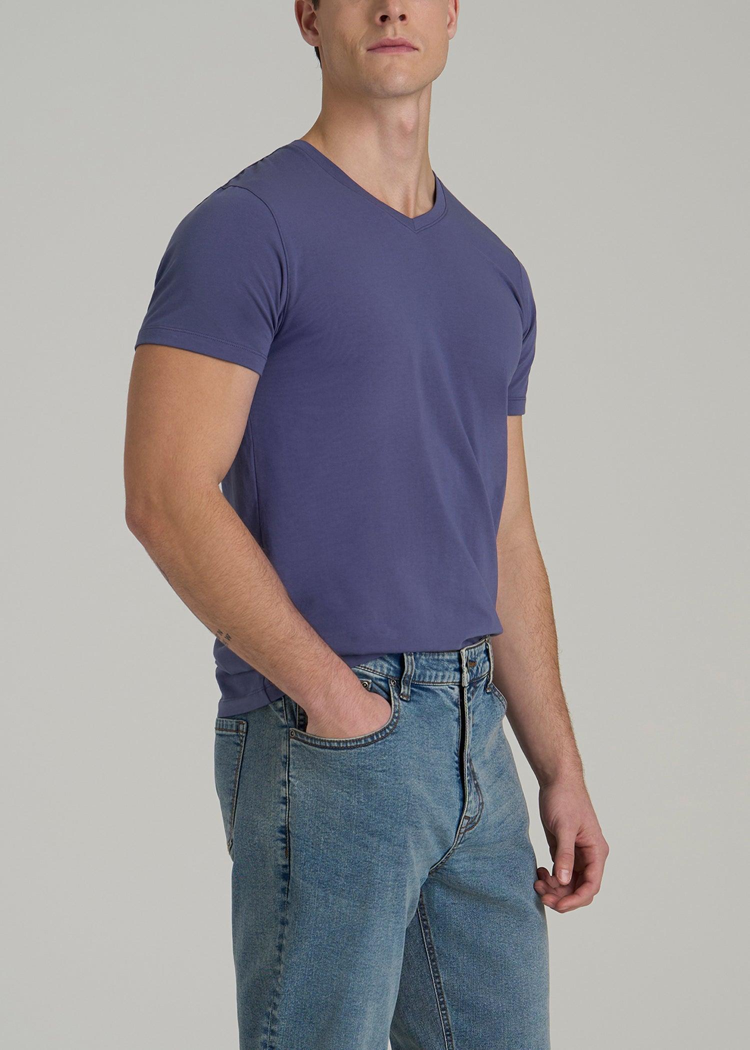 The Essential MODERN-FIT V-Neck Tee for Tall Men in Future Dusk Product Image