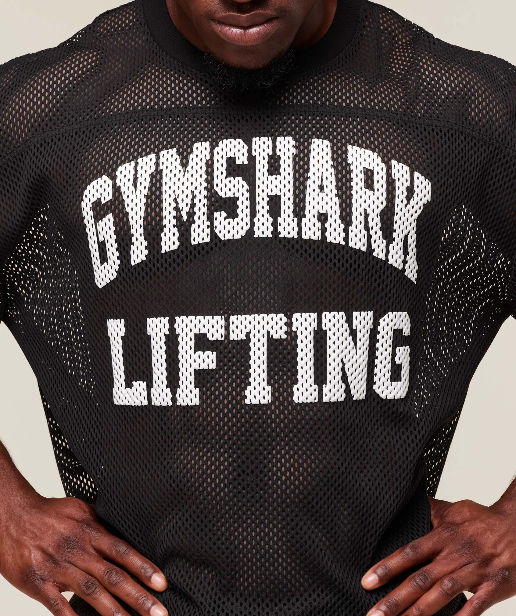 Gymshark Mesh Oversized T-Shirt - Black Male Product Image