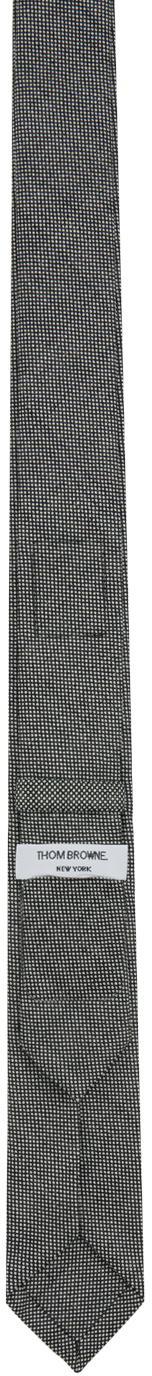 THOM BROWNE Black & White Classic Tie In 980 Blk/wht Product Image