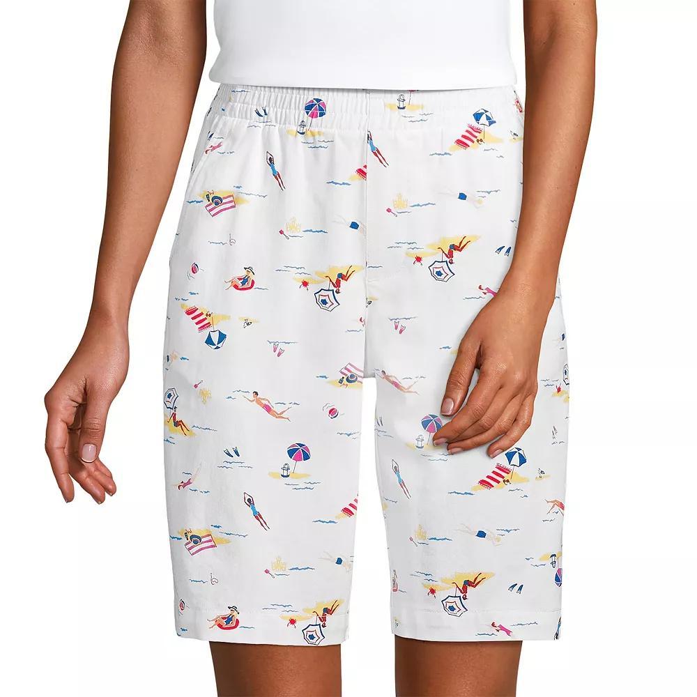 Women's Lands' End Pull-On Chino Bermuda Shorts,  Product Image