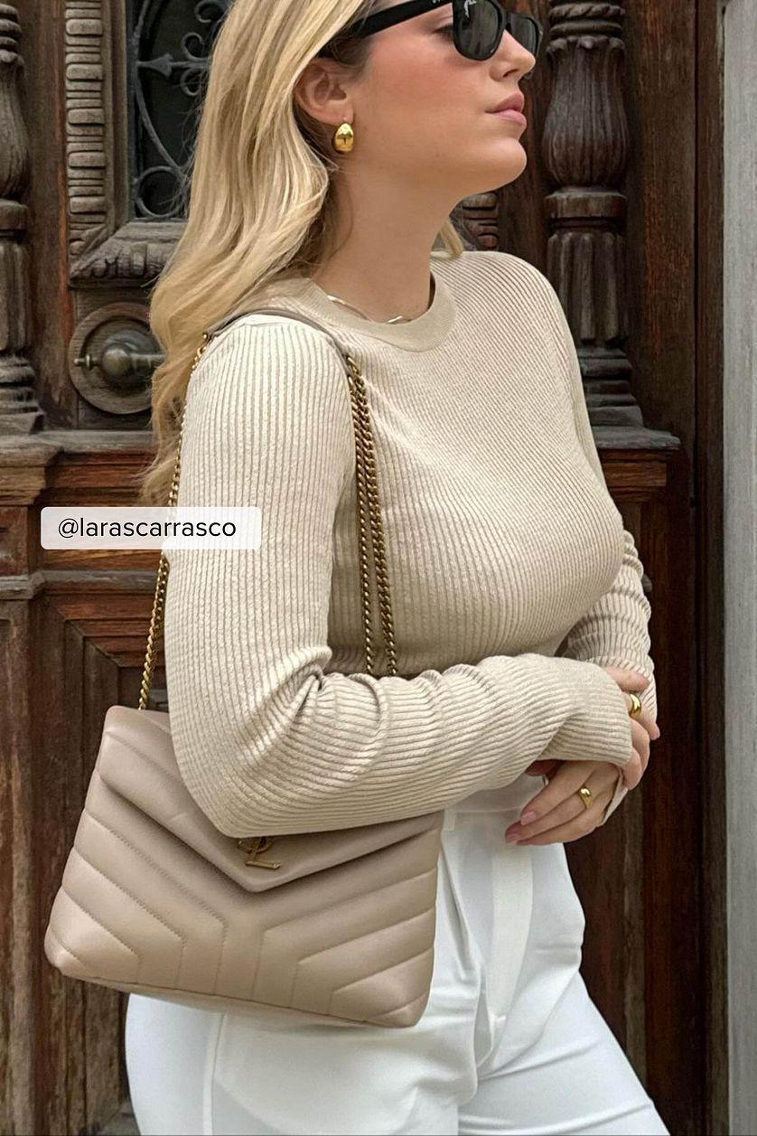 Ribbed Knitted Round Neck Sweater Product Image