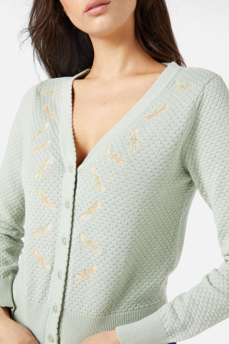 Dragonfly Embroidered Cardigan Product Image