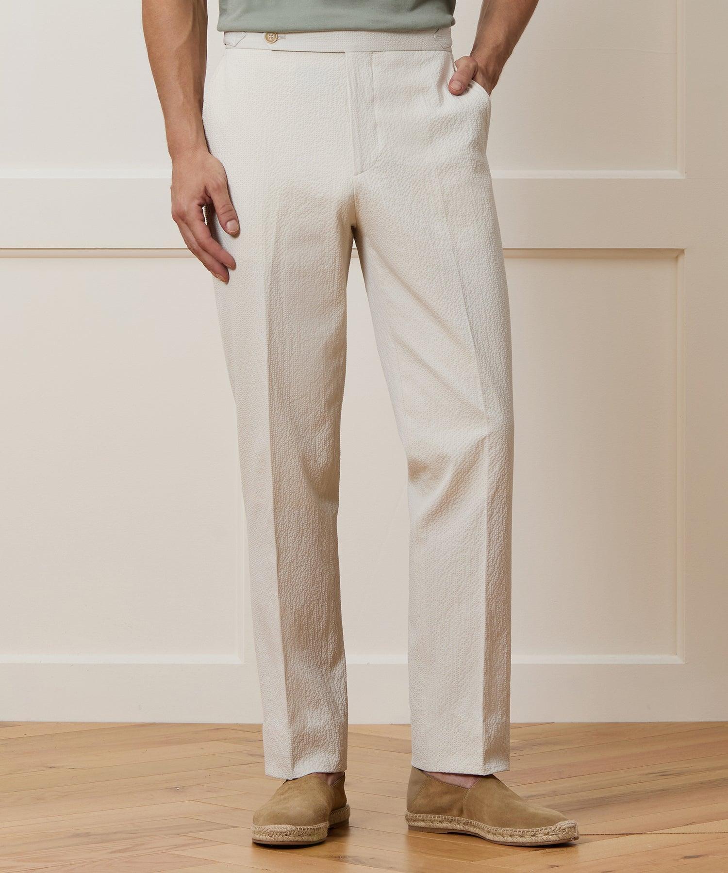 Italian Seersucker Side Tab Trouser Product Image
