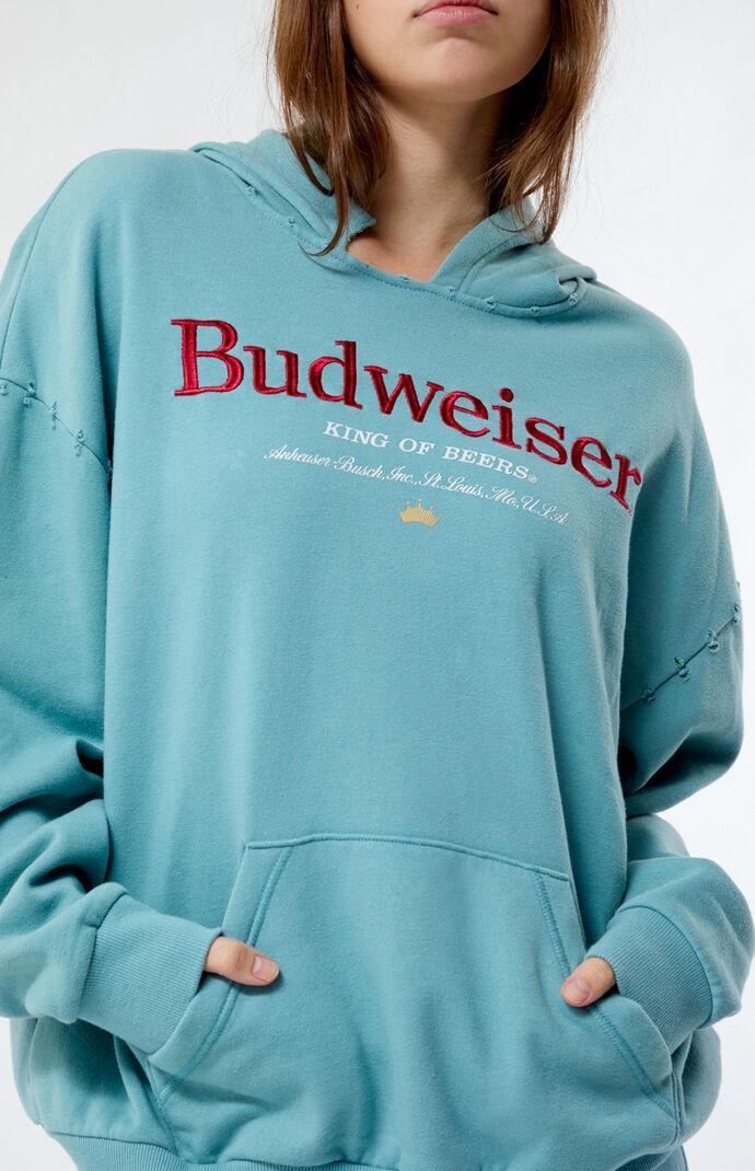 Budweiser Womens By PacSun Distressed Stitched Hoodie Product Image