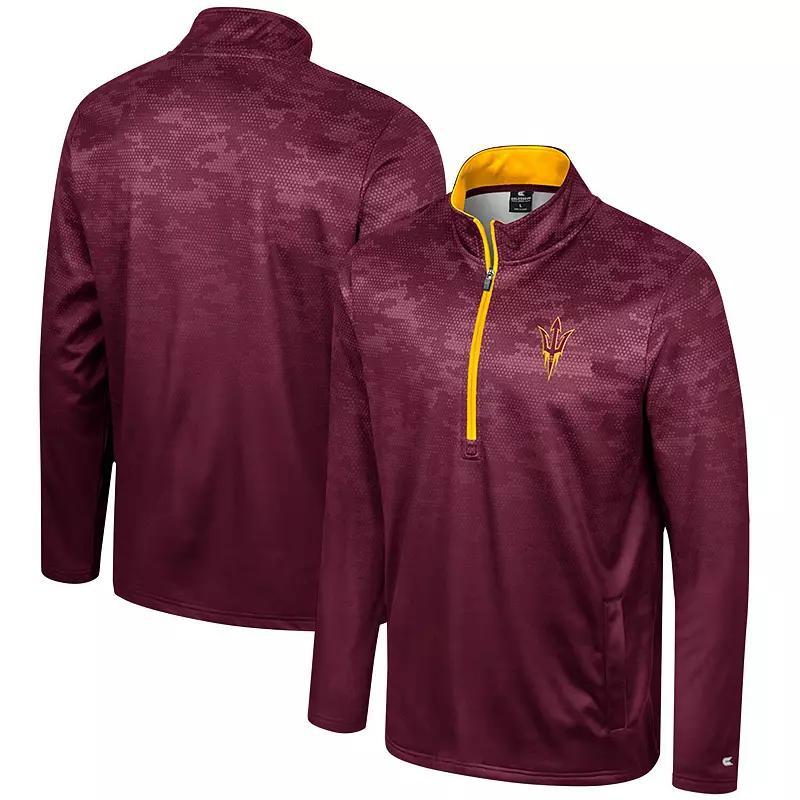 Men's Colosseum  Purple Clemson Tigers The Machine Half-Zip Jacket, Size: Medium Product Image