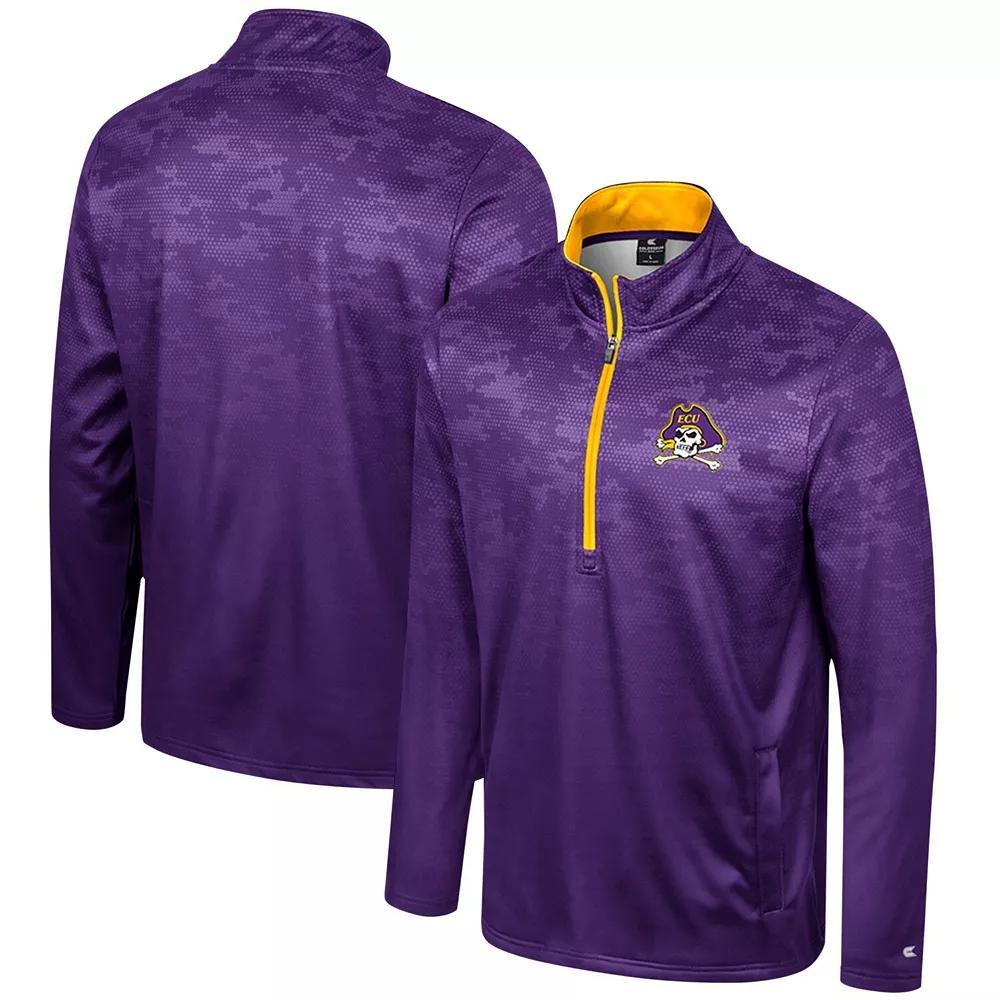 Men's Colosseum Purple Clemson Tigers The Machine Half-Zip Jacket,  Product Image