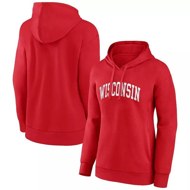 Womens Fanatics Branded Wisconsin Badgers Basic Arch Pullover Hoodie Product Image