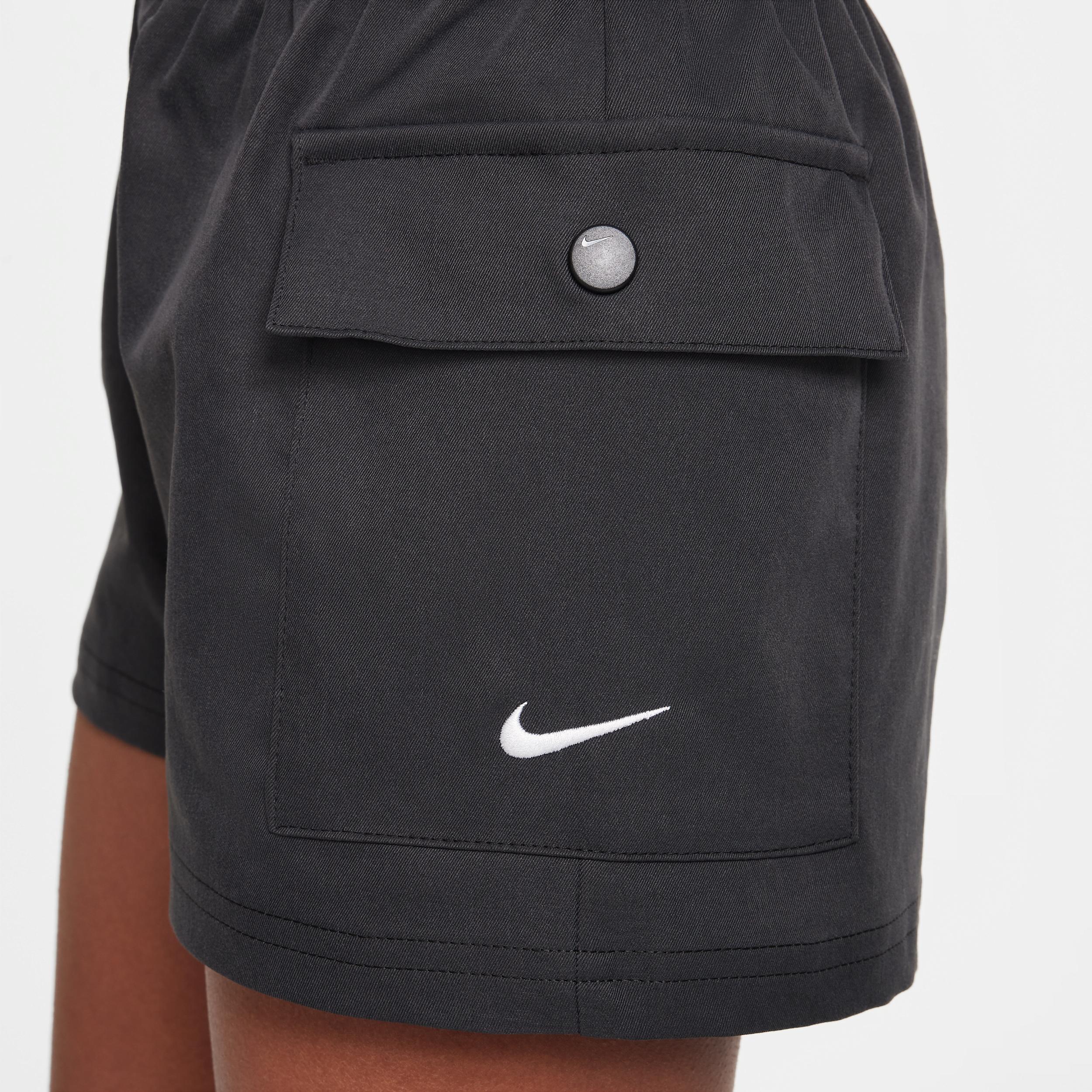 Unisex Nike Sportswear Girls Woven Cargo Shorts | HF8178-010 Product Image