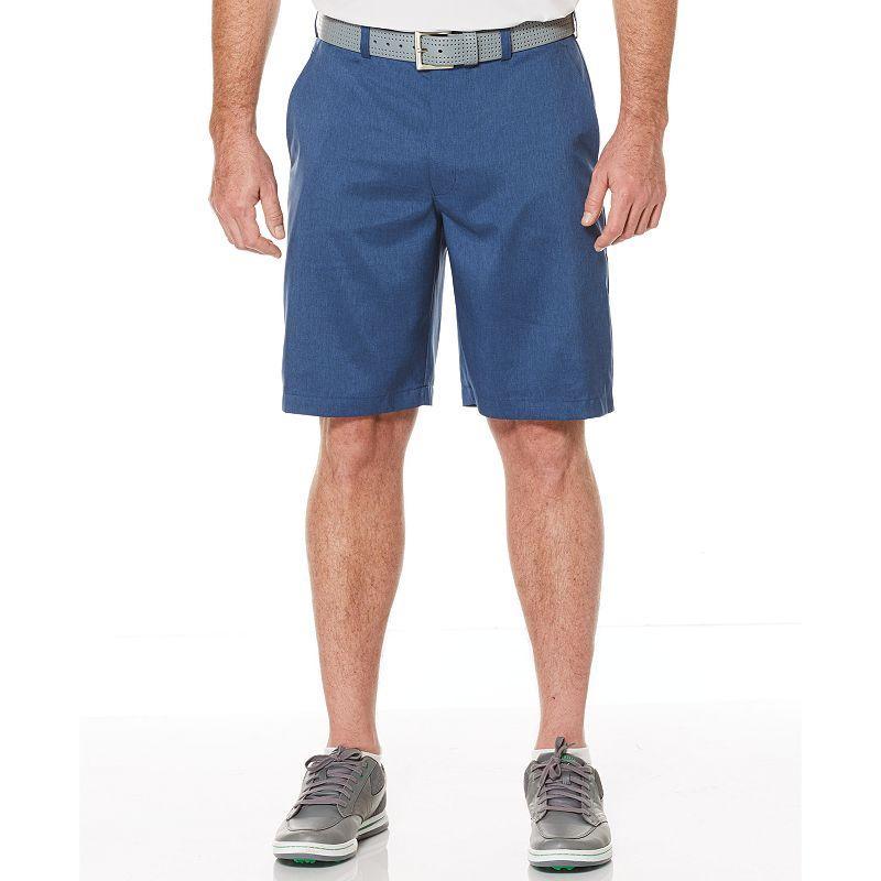 Men's Grand Slam 9" On Course Active Waistband Heathered Stretch Performance Golf Shorts, Size: 34, Navy Grey Product Image