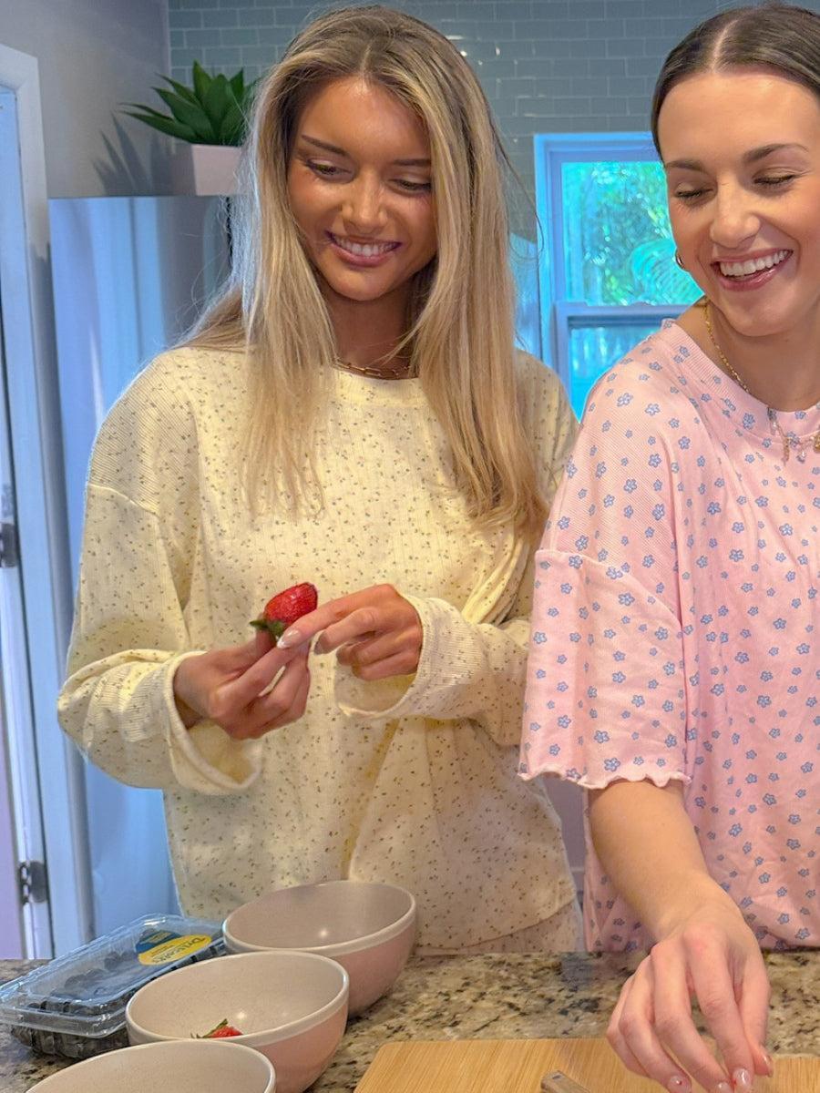 Lemon Floral Pajama Pants Product Image