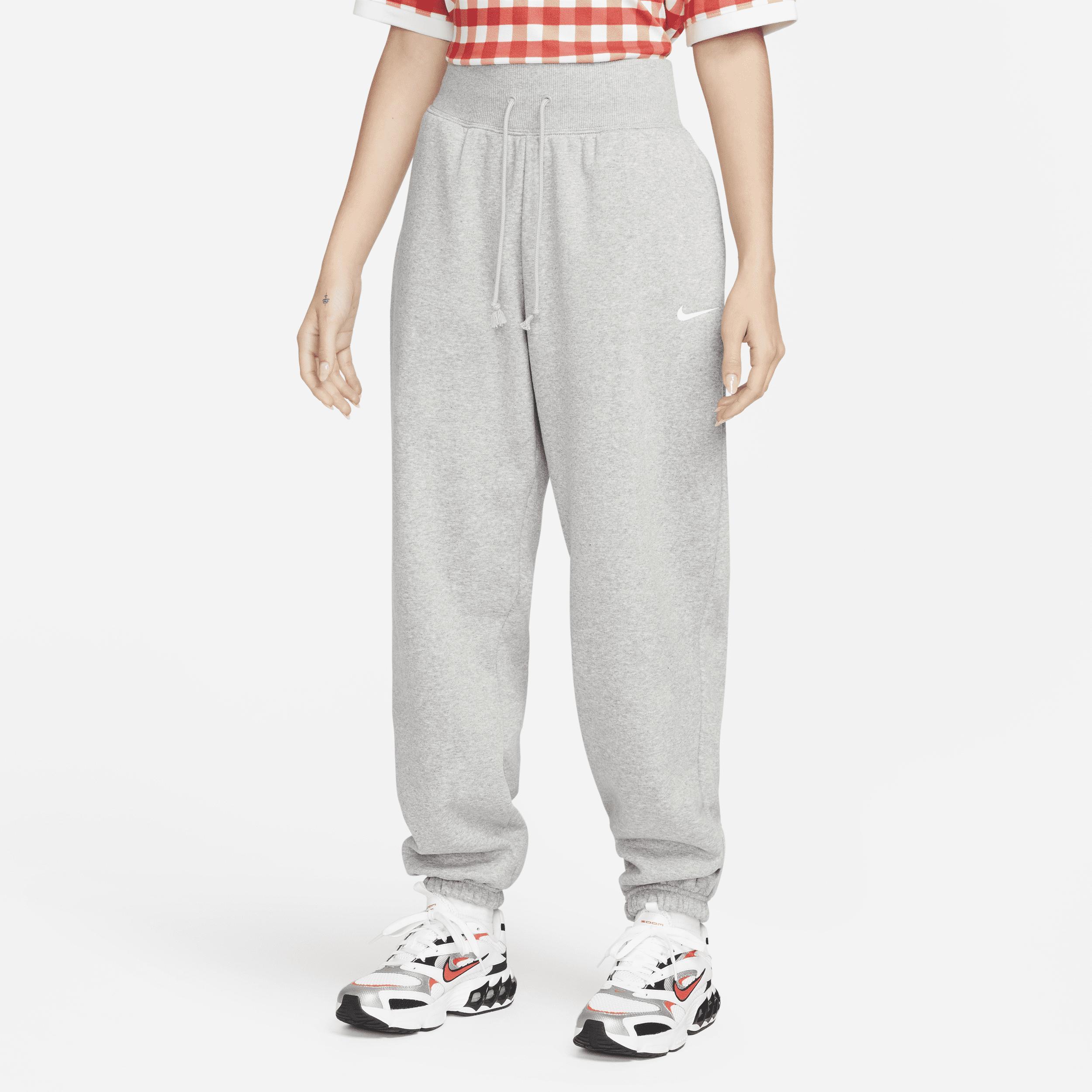 Nike Womens Style Fleece High Rise Pants - White/Black Product Image