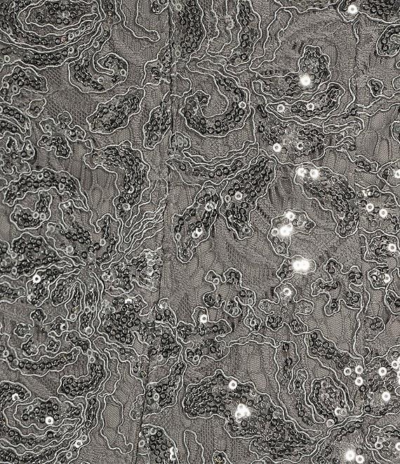 Alex Evenings Off-the-Shoulder Short Sleeve Sequin Lace Gown Product Image