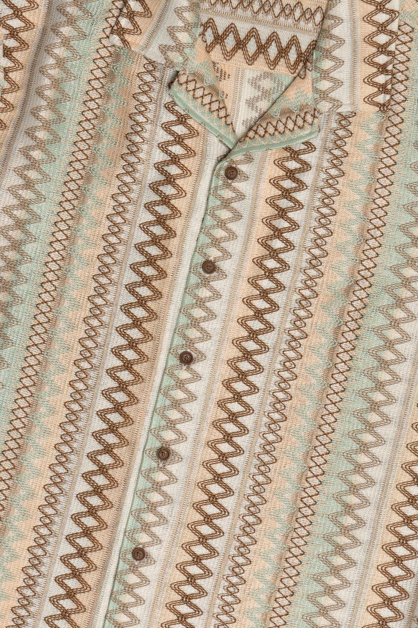 Zig Zag Woven Button Up Shirt Product Image