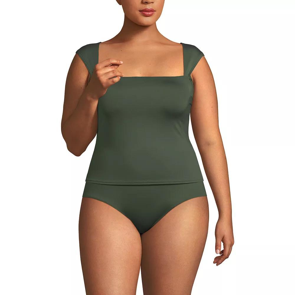 Lands' End Womens Square Neck Underwire Square Back Tankini Swimsuit Top Product Image