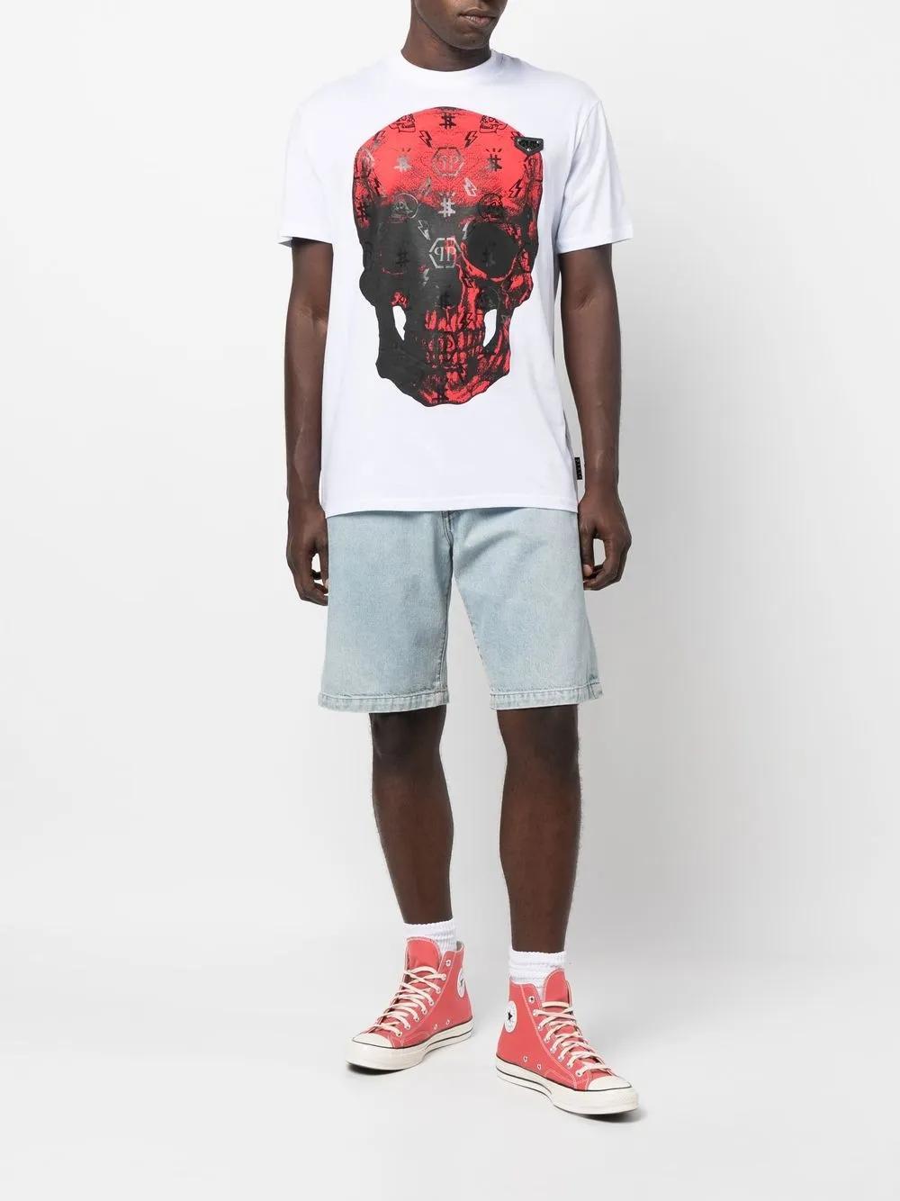 skull-print short-sleeve T-shirt  Product Image