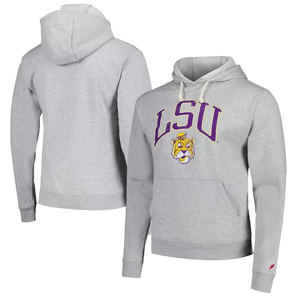 Men's League Collegiate Wear Heather Gray LSU Tigers Tall Arch Essential Pullover Hoodie,  Product Image