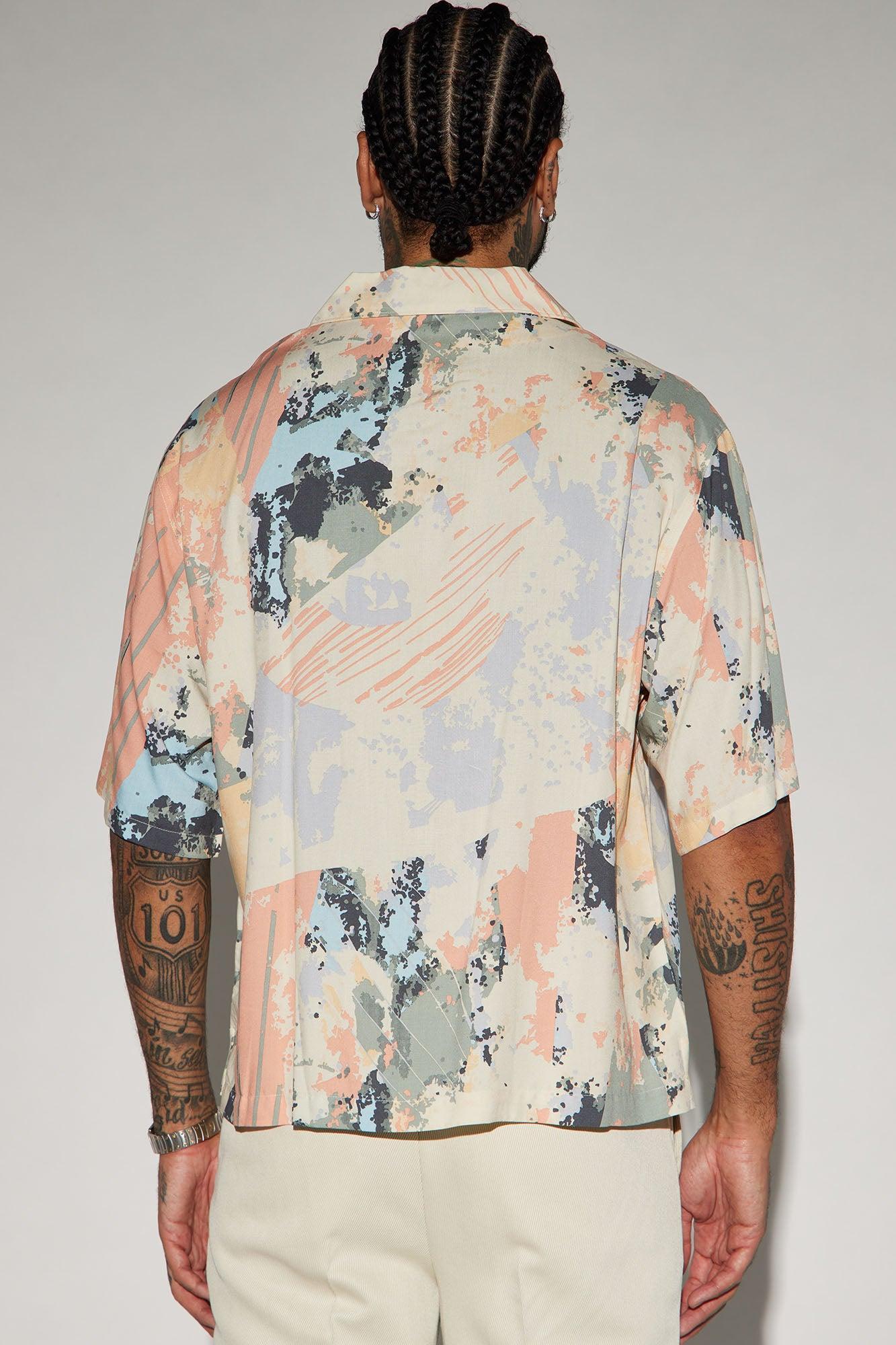 Open Canvas Button Up Shirt - Multi Color Product Image