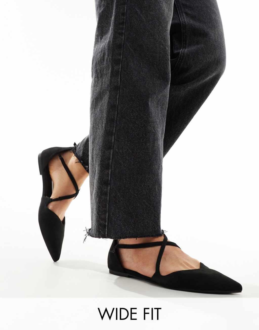 ASOS DESIGN Larna pointed ballet flats Product Image